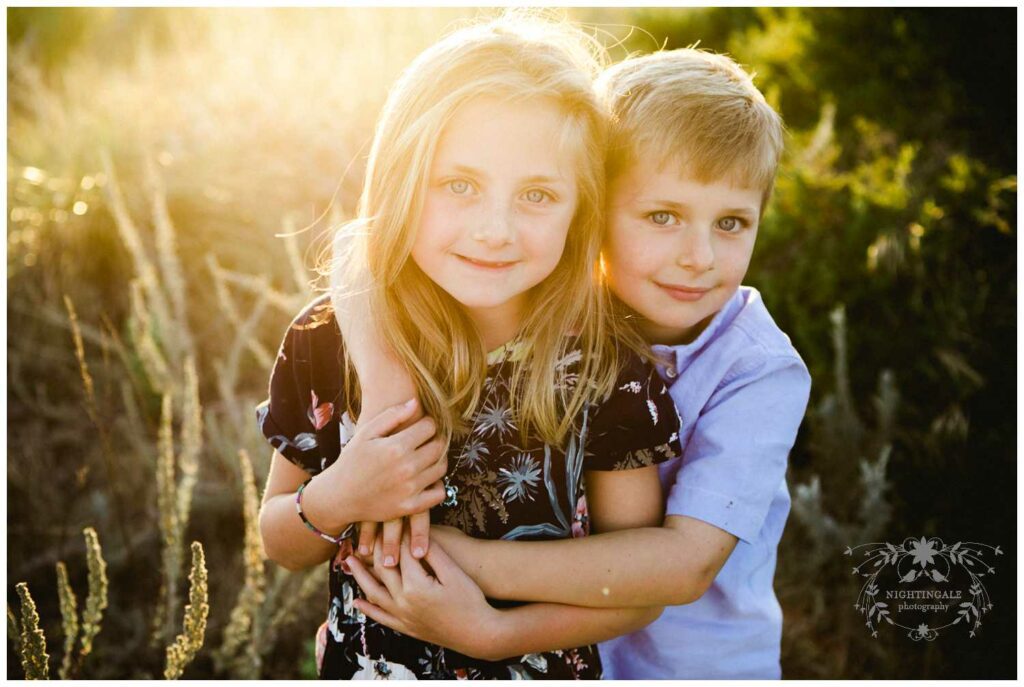 Sunset family beach portraits in the Bay Area by Nightingale Photography