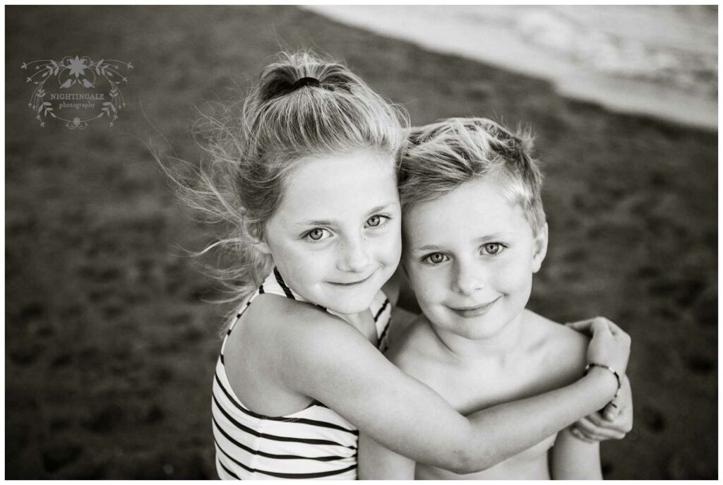 Sunset family beach portraits in the Bay Area by Nightingale Photography