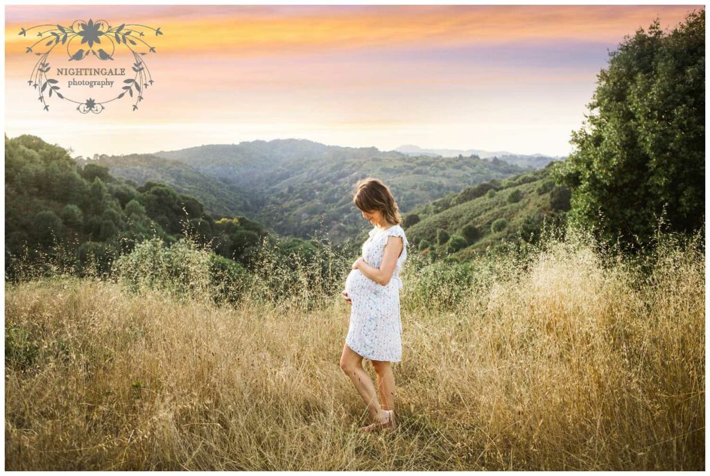 Sunset maternity session sin Oakland by Nightingale Photography