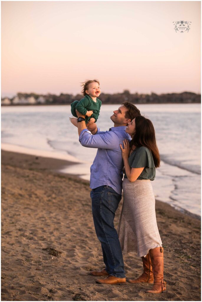 Beach photos of baby girl by Alameda photographer