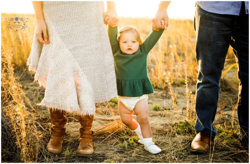 Beach photos of baby girl by Alameda photographer