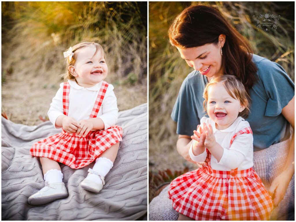 Beach photos of baby girl by Alameda photographer