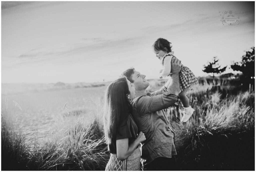 Beach photos of baby girl by Alameda photographer