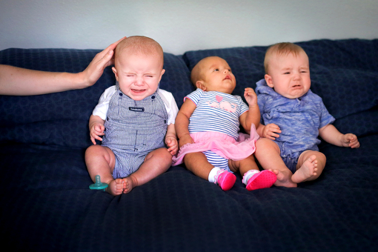 crying babies during photo shoot