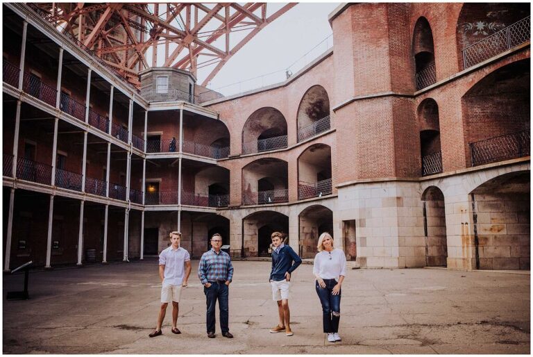 artistic family portraits at fort point in san francisco