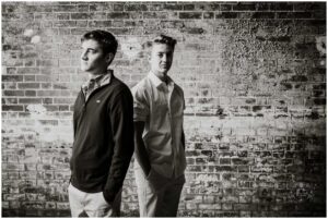 dramatic black and white photo of brothers in san francisco