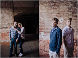 brothers have their portraits taken in san francisco at fort point